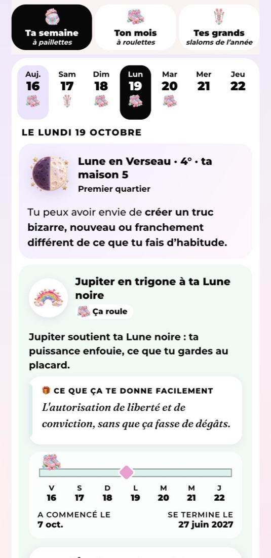 Un jour de la semaine : la Lune du jour et ses énergies